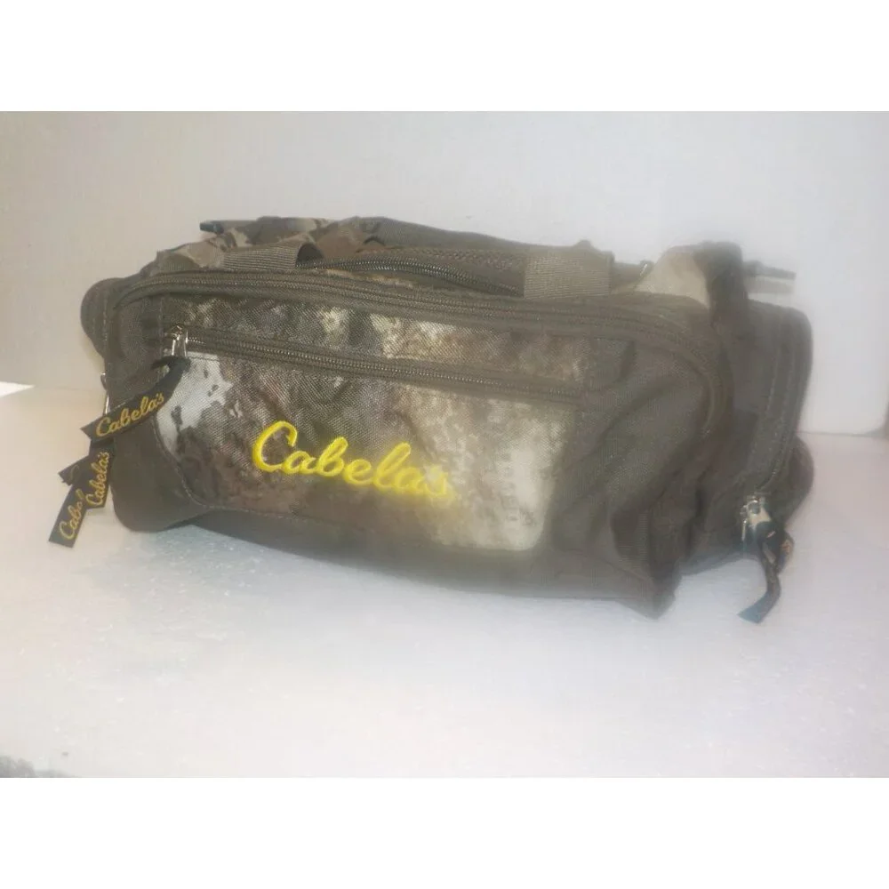 Cabela's Camo Tote Bag O2 Octane Travel Tote No Shoulder Multi Zip Compartments